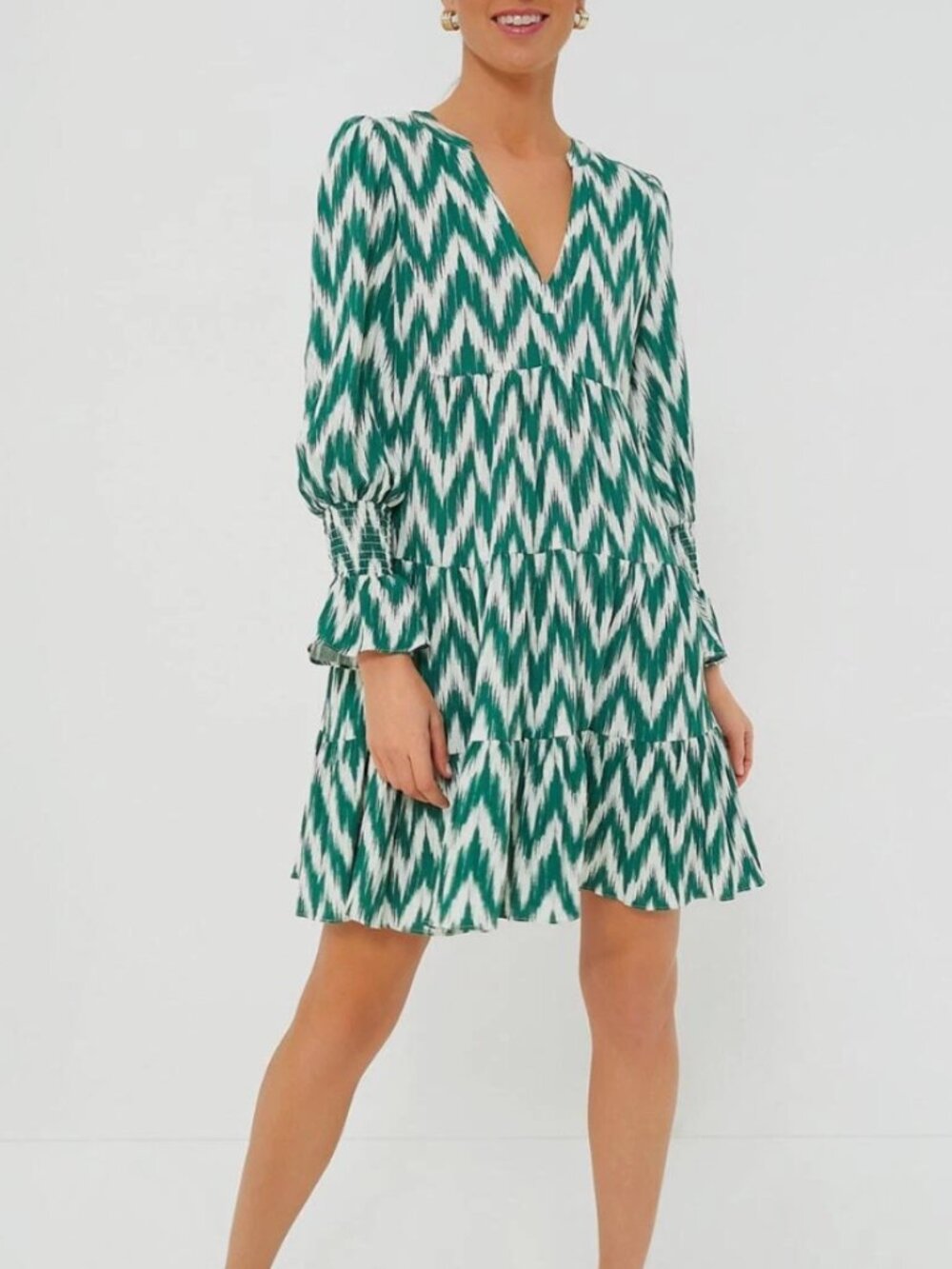 Tuckernuck Pomander Place Ikat Kenzo Dress Green - Large